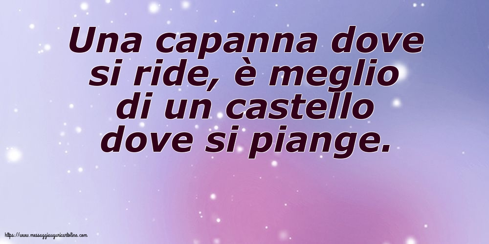 Famiglia Una capanna dove si ride