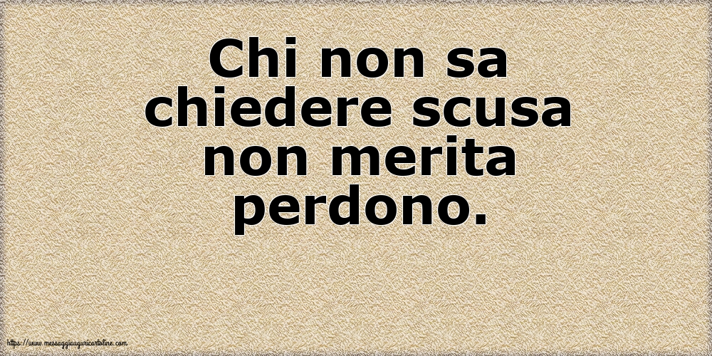 Famiglia Chi non sa chiedere scusa