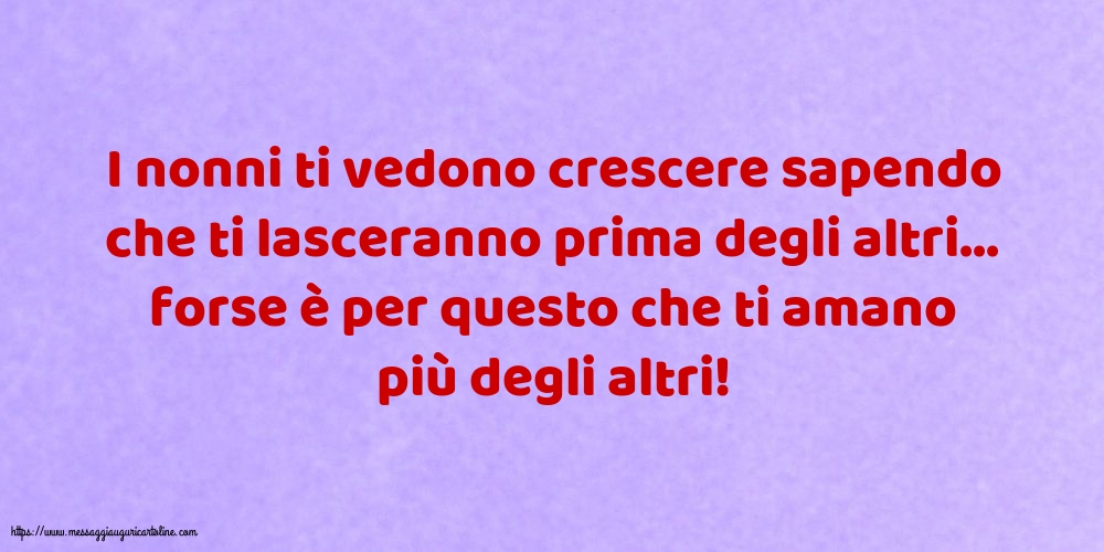 Famiglia I nonni ti vedono crescere
