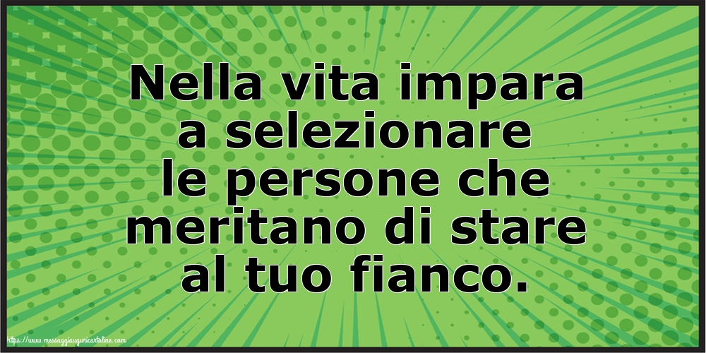 Famiglia Nella vita impara a selezionare le persone