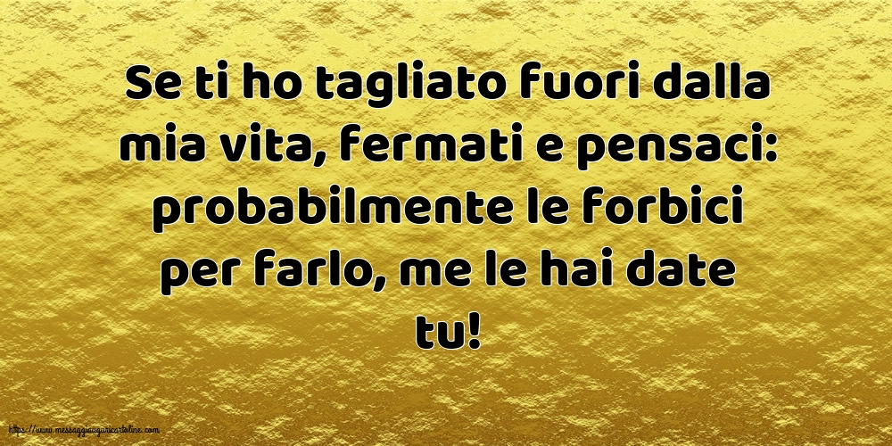 Famiglia Se ti ho tagliato fuori dalla mia vita