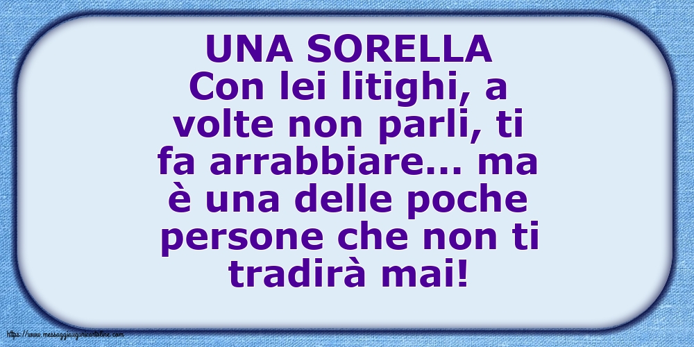 Famiglia UNA SORELLA