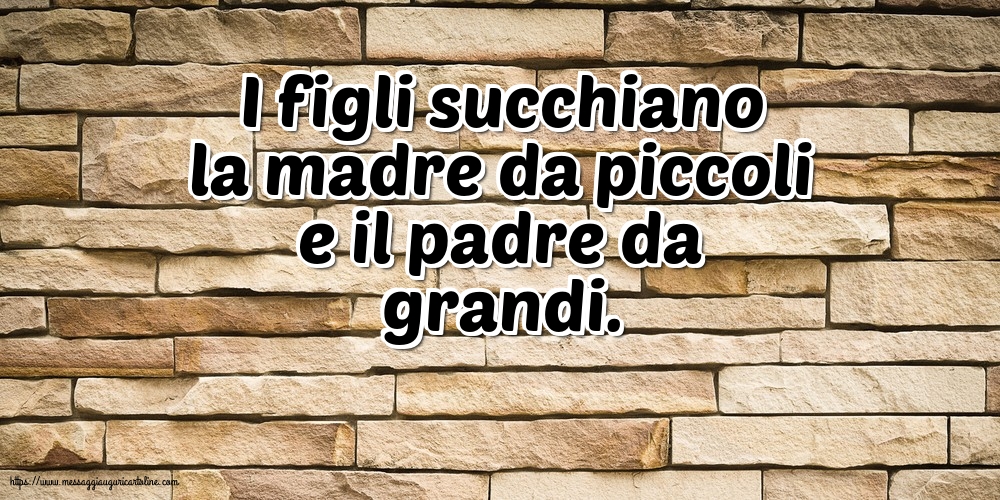 Famiglia I figli succhiano la madre da piccoli