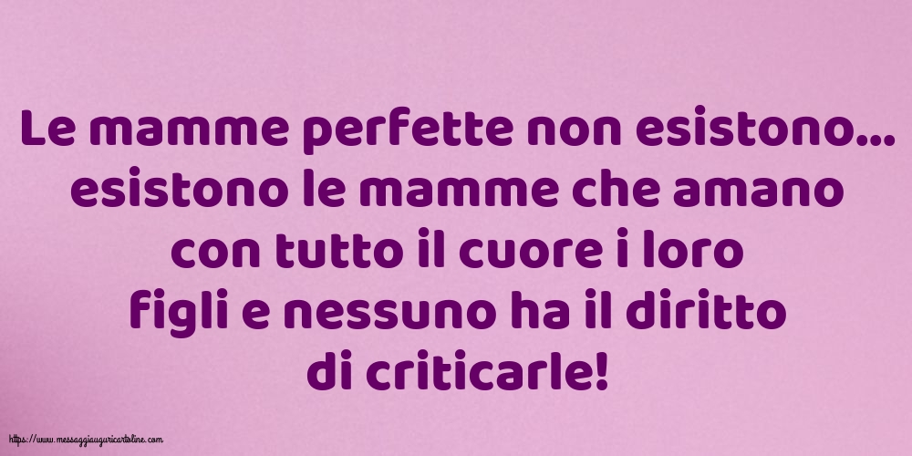 Famiglia Le mamme perfette non esistono