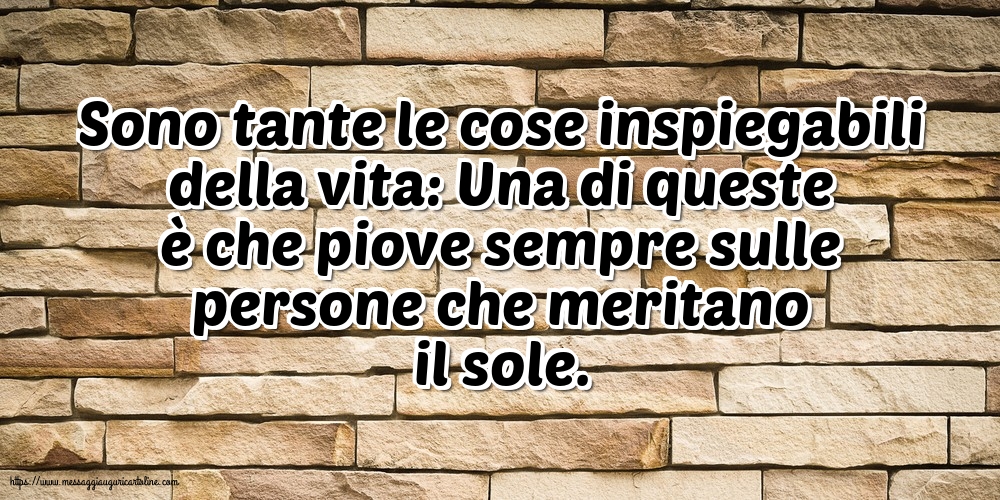 Famiglia Sono tante le cose inspiegabili della vita