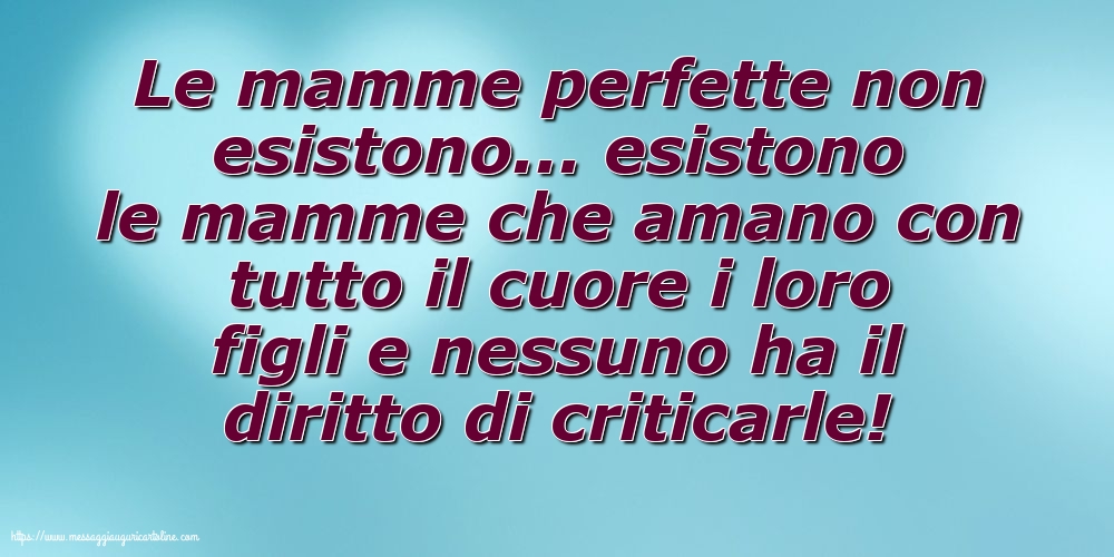 Famiglia Le mamme perfette non esistono