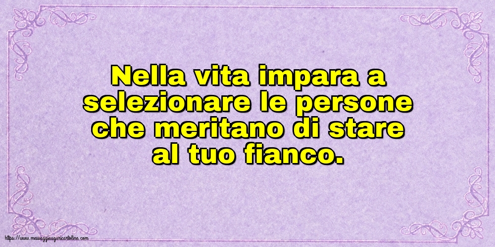 Famiglia Nella vita impara a selezionare le persone