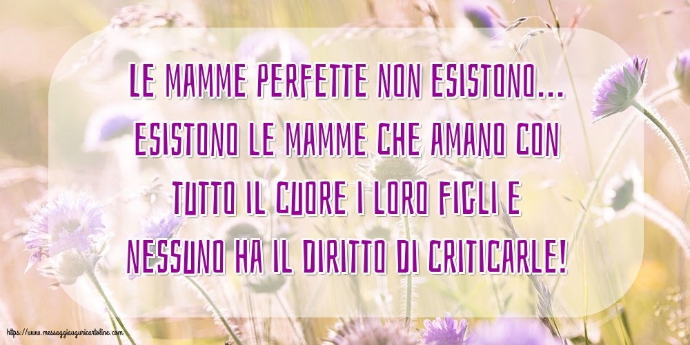 Famiglia Le mamme perfette non esistono