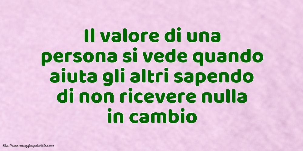 Il valore di una persona