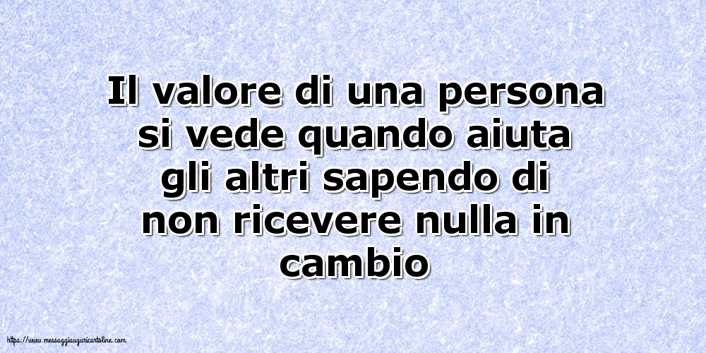 Il valore di una persona