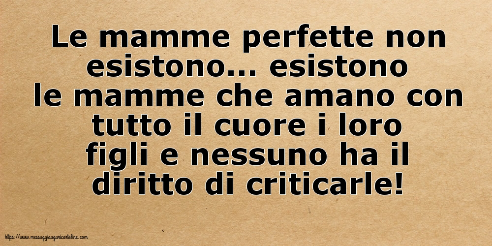 Famiglia Le mamme perfette non esistono