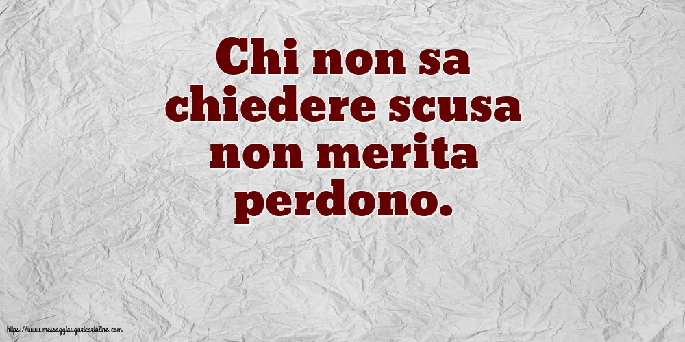 Famiglia Chi non sa chiedere scusa