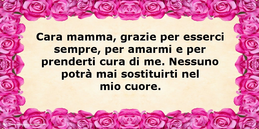 Nessuno potrà mai sostituirti nel mio cuore