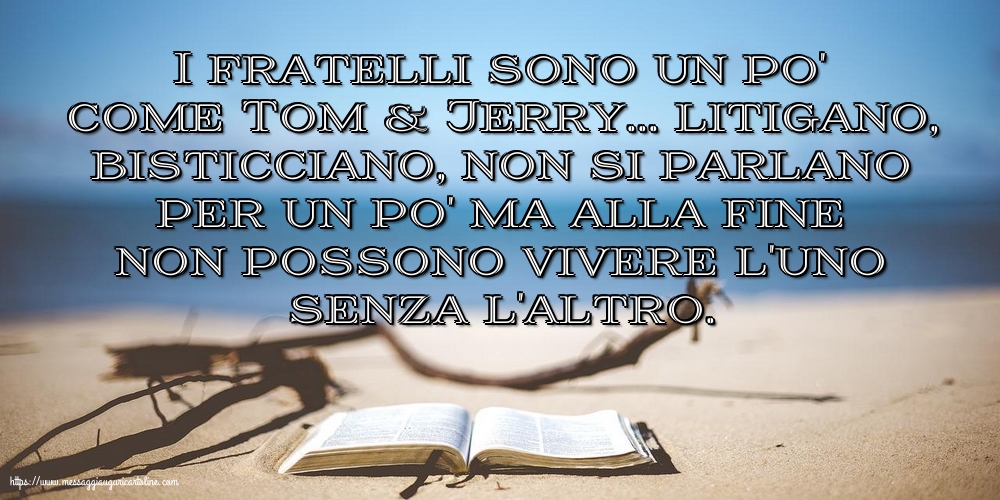 I fratelli sono un po' come Tom & Jerry