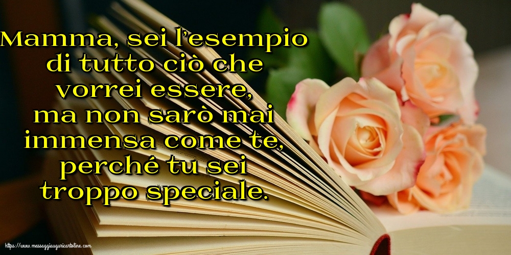 Mamma, sei l'esempio di tutto ciò che vorrei essere
