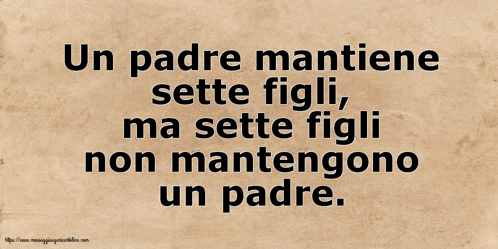 Un padre mantiene sette figl