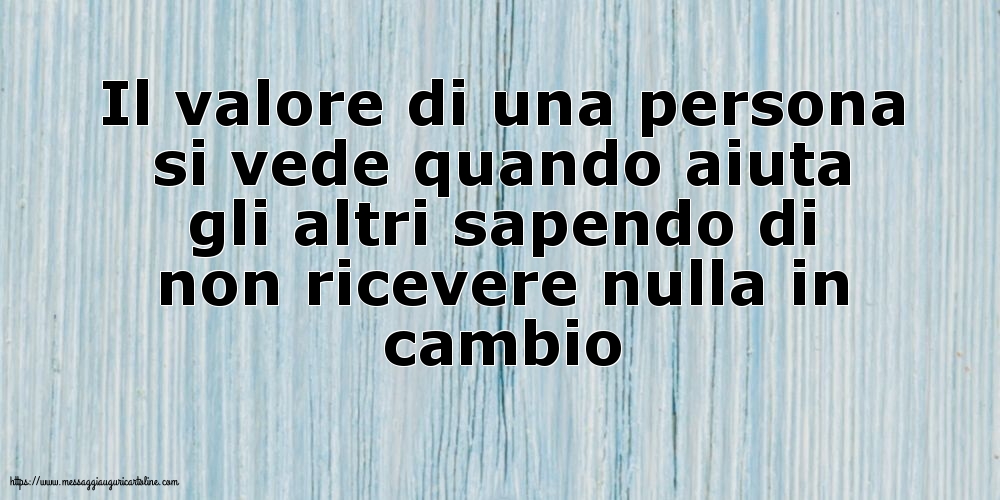 Il valore di una persona