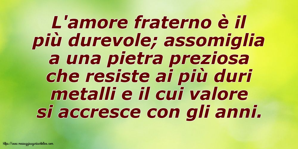 Famiglia L'amore fraterno