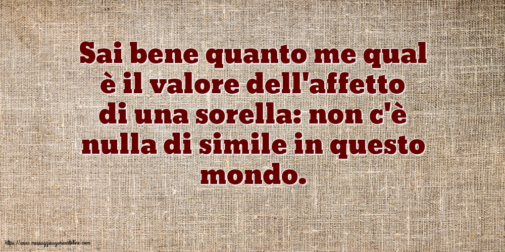 Famiglia Il valore dell'affetto di una sorella