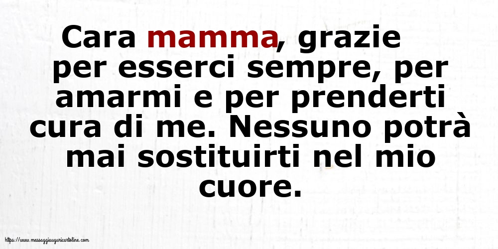 Famiglia Nessuno potrà mai sostituirti nel mio cuore