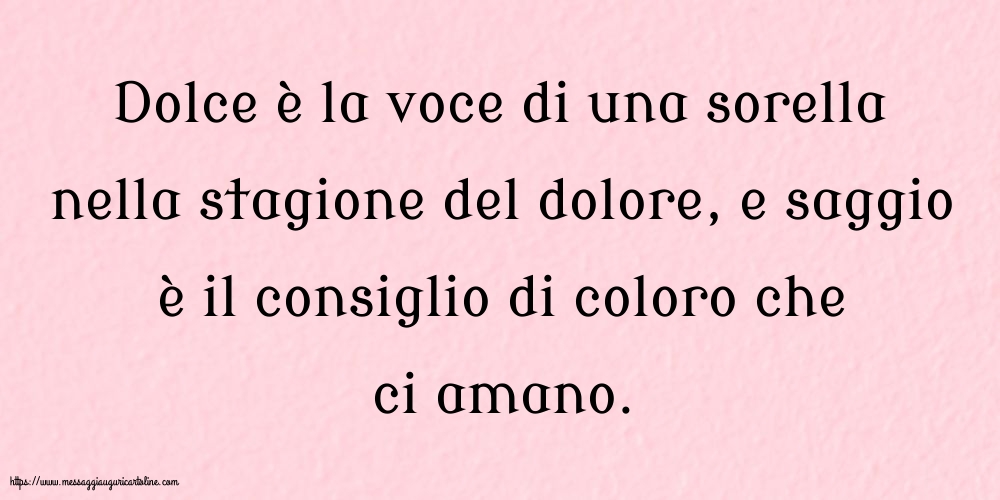 Famiglia Dolce è la voce di una sorella nella stagione del dolore
