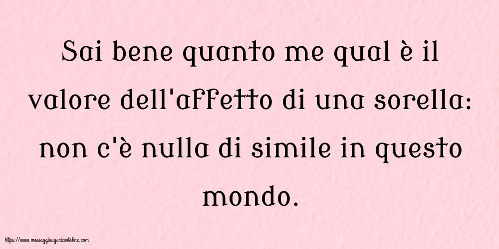 Famiglia Il valore dell'affetto di una sorella