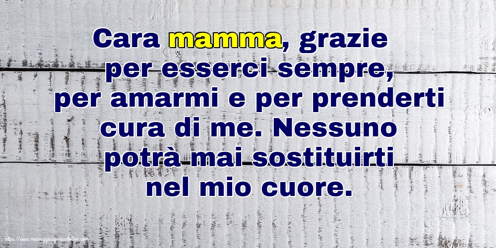 Famiglia Nessuno potrà mai sostituirti nel mio cuore