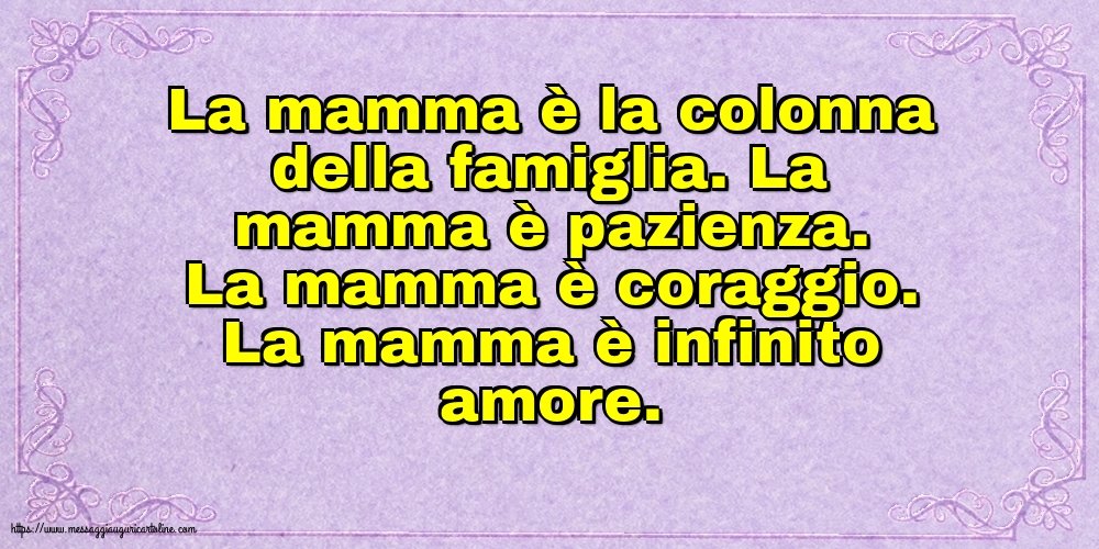 Famiglia La mamma è la colonna della famiglia
