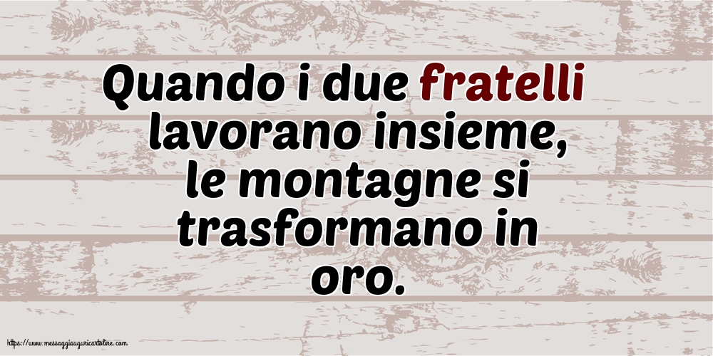 Famiglia Quando i due fratelli lavorano insieme...