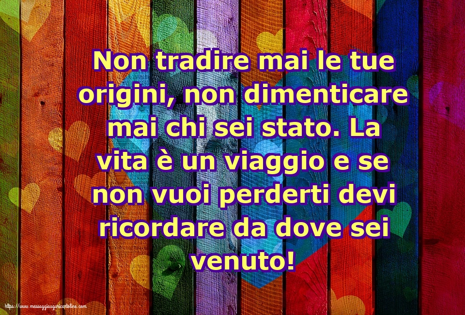 Famiglia Non tradire mai le tue origini