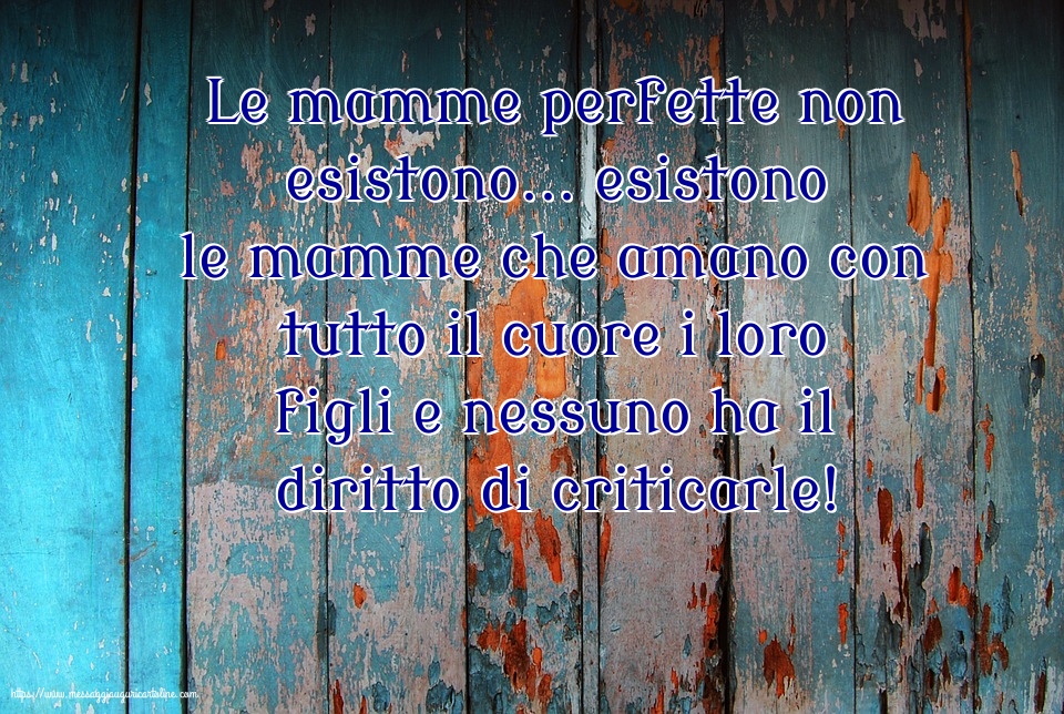 Famiglia Le mamme perfette non esistono