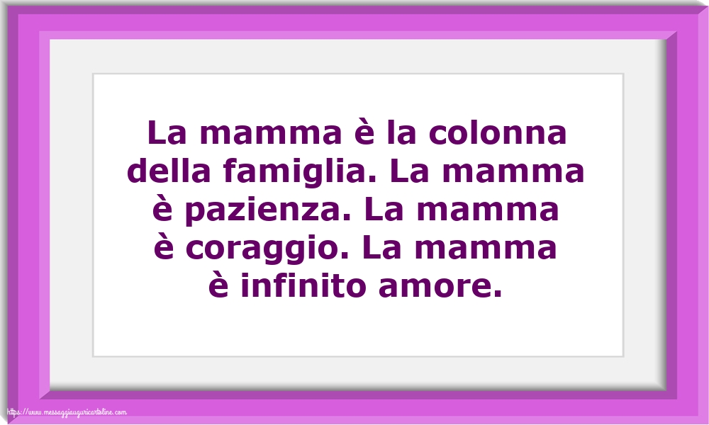 Famiglia La mamma è la colonna della famiglia