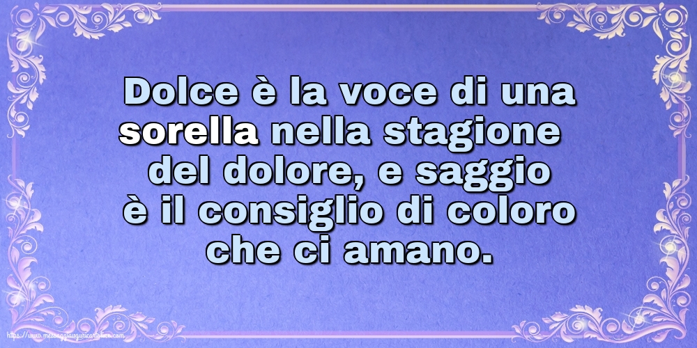 Famiglia Dolce è la voce di una sorella nella stagione del dolore
