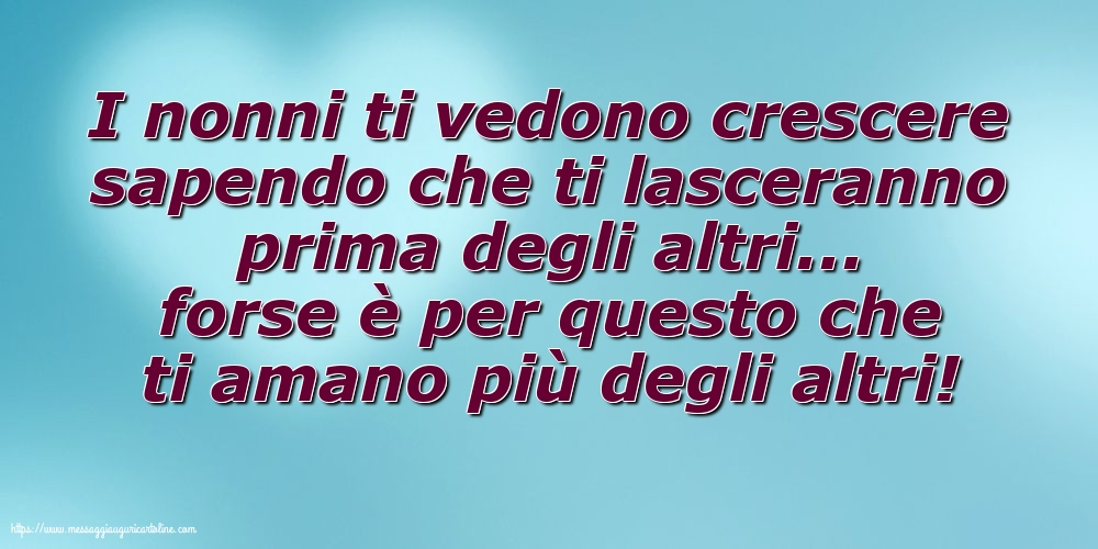 Famiglia I nonni ti vedono crescere