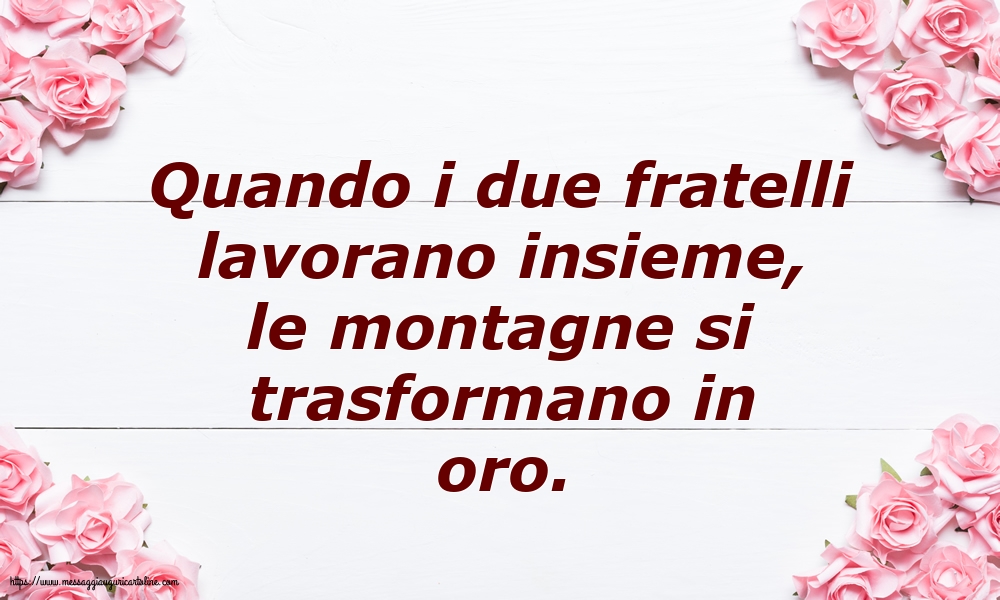 Famiglia Quando i due fratelli lavorano insieme...