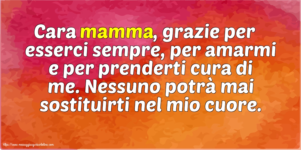 Famiglia Nessuno potrà mai sostituirti nel mio cuore