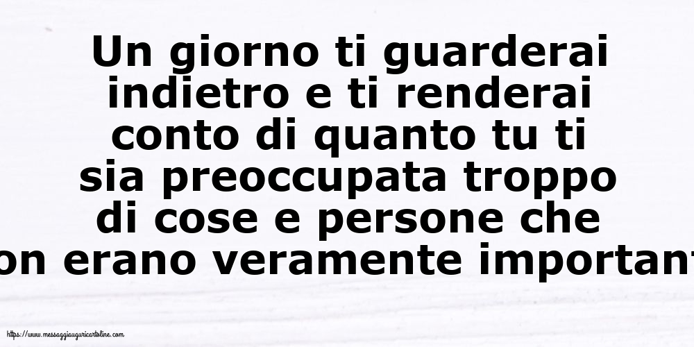 Famiglia Un giorno ti guarderai indietro