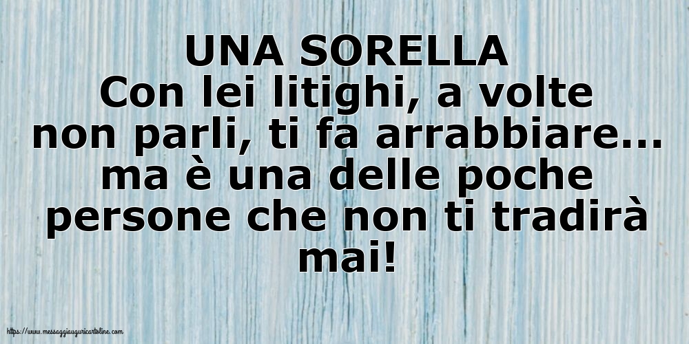 Famiglia UNA SORELLA