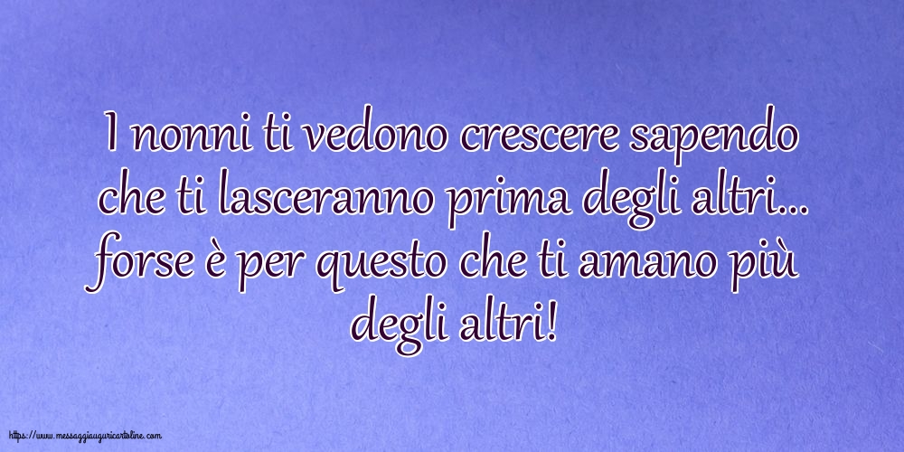Famiglia I nonni ti vedono crescere