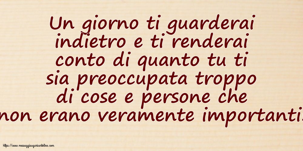 Famiglia Un giorno ti guarderai indietro