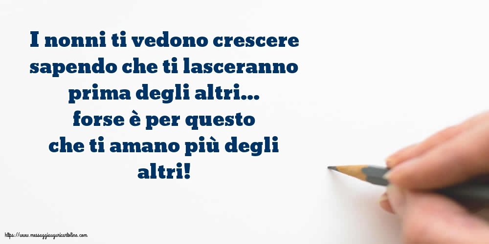 Famiglia I nonni ti vedono crescere