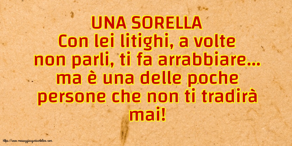 Famiglia UNA SORELLA