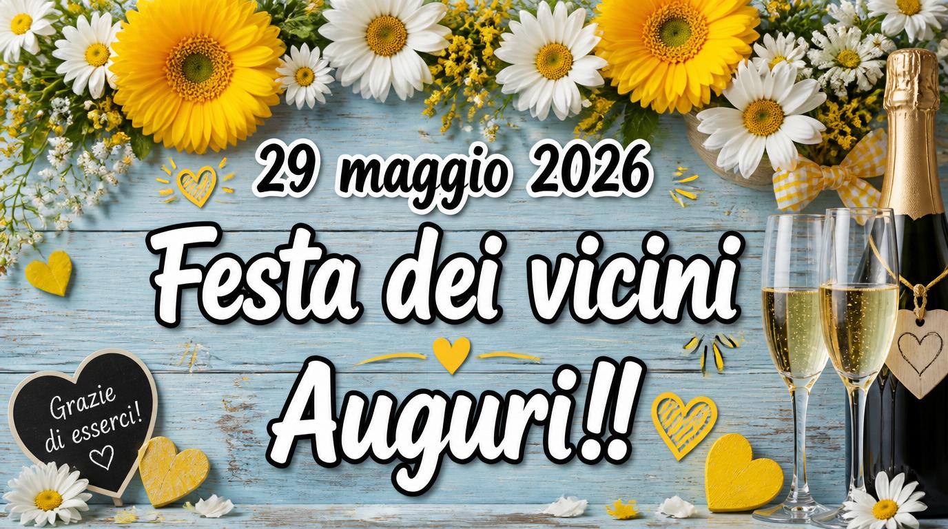 29 maggio 2026 Festa dei vicini Auguri !