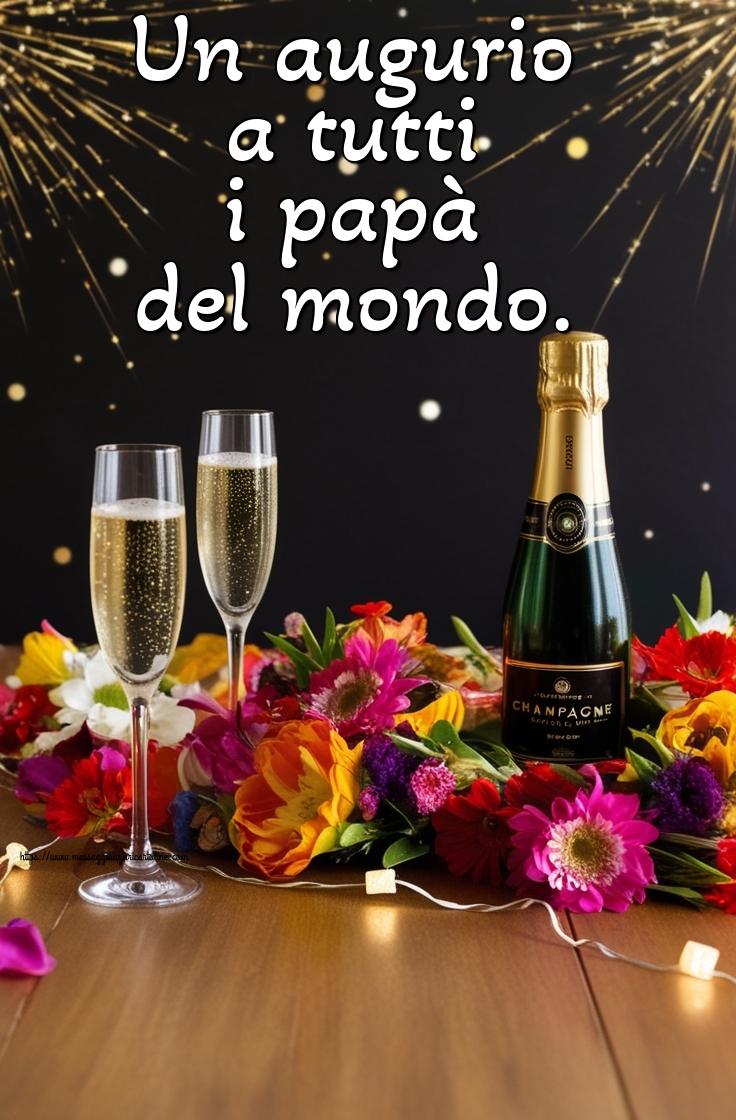 Un augurio a tutti i papà del mondo.