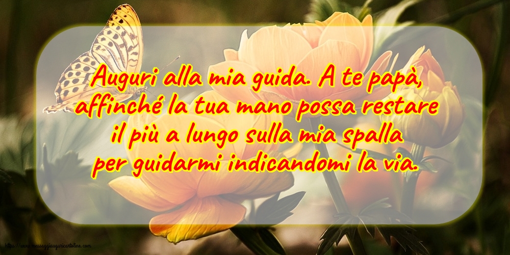 Festa del Papà Auguri alla mia guida.