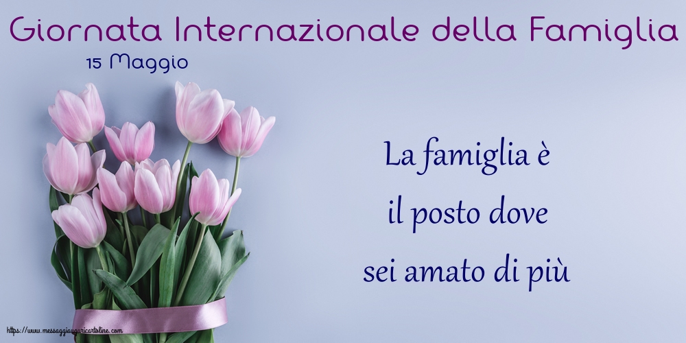 Giornata della Famiglia 15 Maggio - Giornata Internazionale della Famiglia - La famiglia è il posto dove