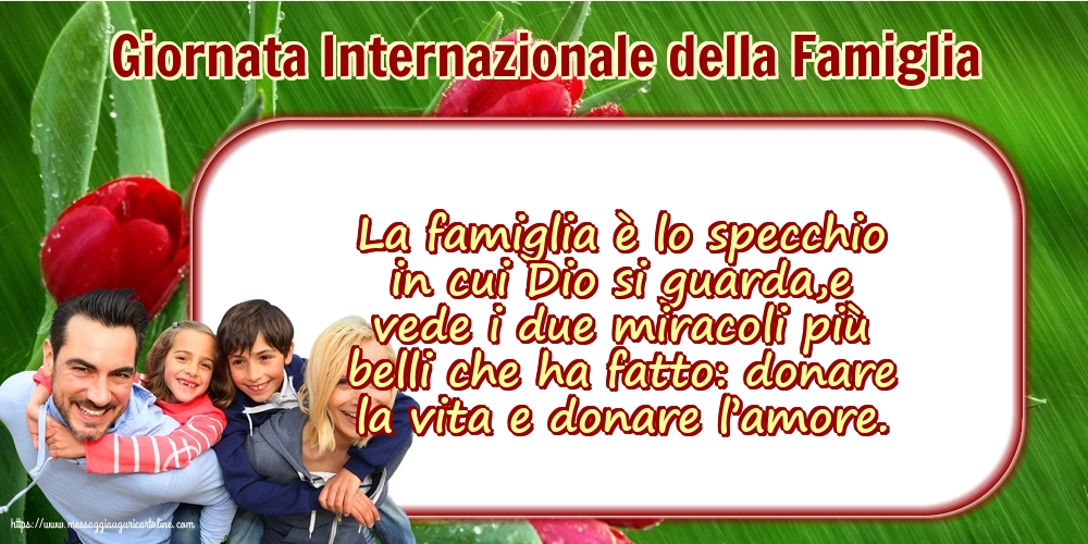 Giornata della Famiglia 15 Maggio - Giornata Internazionale della Famiglia - Giornata Internazionale della Famiglia
