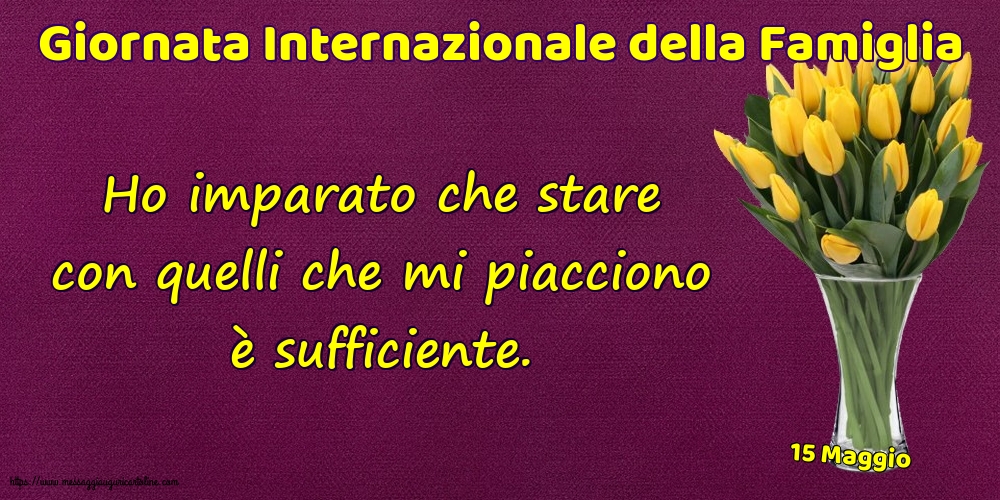 Giornata della Famiglia 15 Maggio - Giornata Internazionale della Famiglia - Ho imparato che