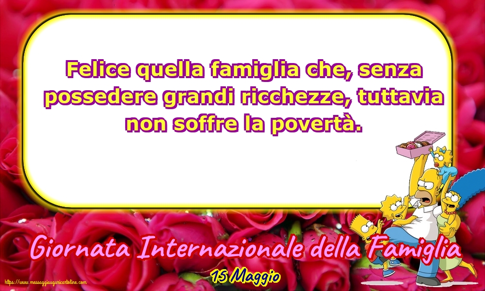Giornata della Famiglia 15 Maggio - Giornata Internazionale della Famiglia - Felice quella famiglia che