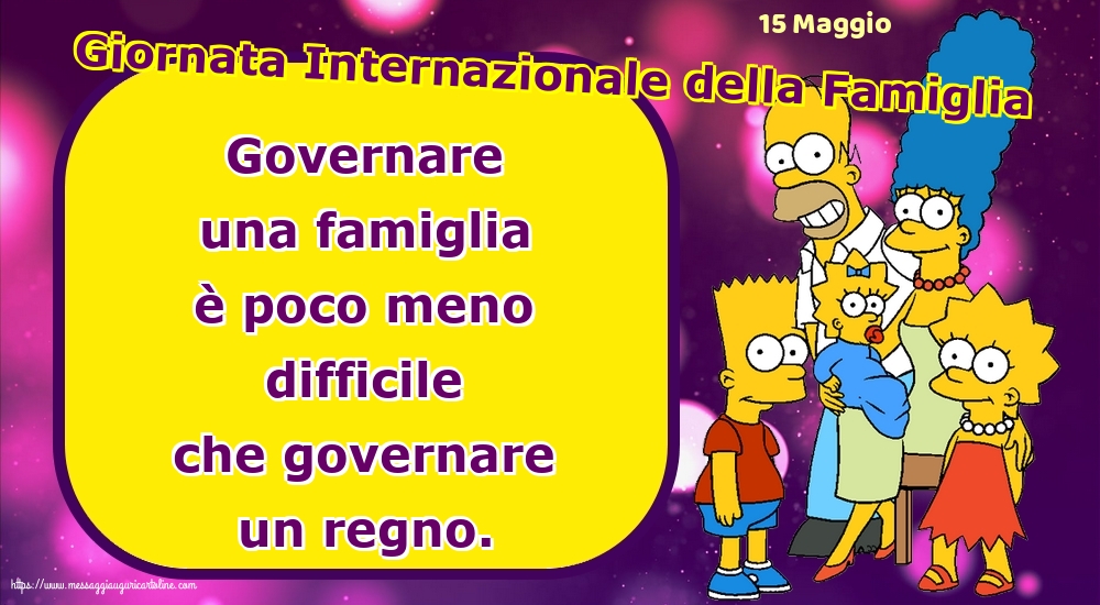 15 Maggio - Giornata Internazionale della Famiglia - Governare una famiglia